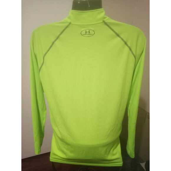 Under Armour Quarter 1/4 Zip Pullover Mens Large L Neon Green Golf Sweatshirt - Picture 6 of 11